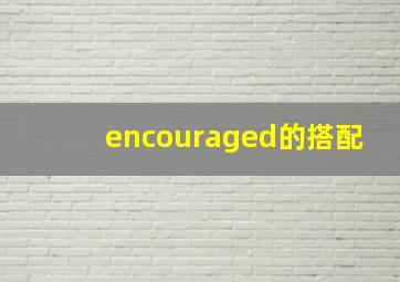 encouraged的搭配