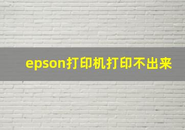 epson打印机打印不出来