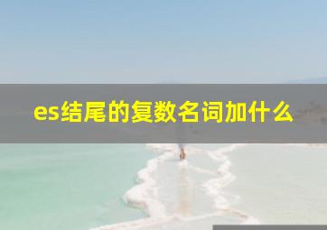 es结尾的复数名词加什么