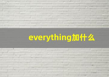 everything加什么