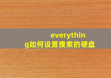 everything如何设置搜索的硬盘