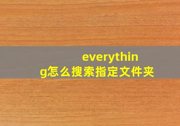 everything怎么搜索指定文件夹