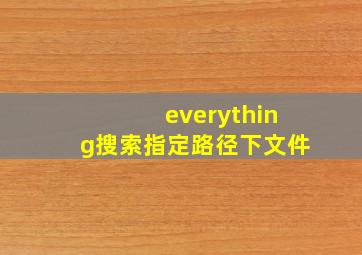 everything搜索指定路径下文件