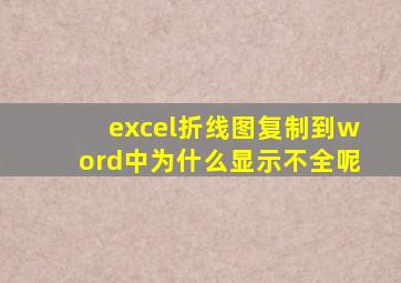 excel折线图复制到word中为什么显示不全呢