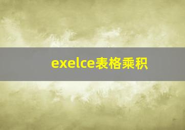 exelce表格乘积