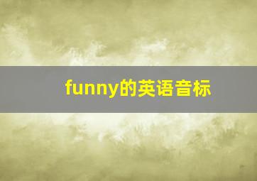 funny的英语音标