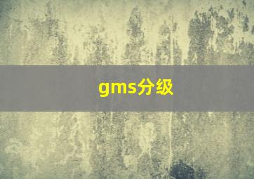 gms分级