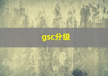 gsc分级