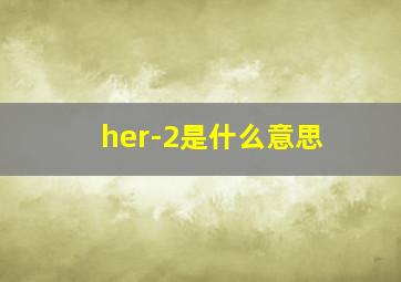 her-2是什么意思