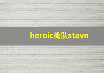 heroic战队stavn