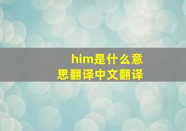 him是什么意思翻译中文翻译