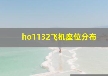 ho1132飞机座位分布