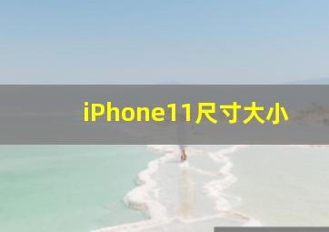 iPhone11尺寸大小