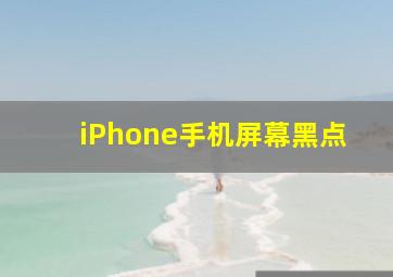 iPhone手机屏幕黑点