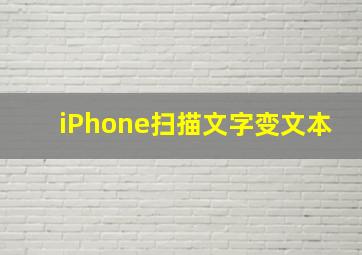 iPhone扫描文字变文本