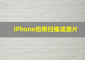 iPhone拍照扫描成图片