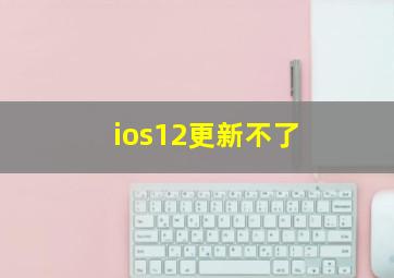 ios12更新不了