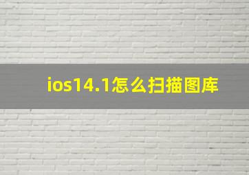 ios14.1怎么扫描图库