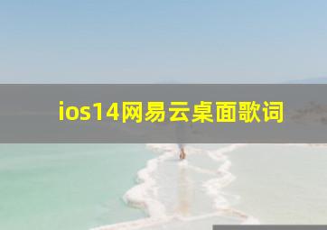 ios14网易云桌面歌词