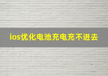 ios优化电池充电充不进去