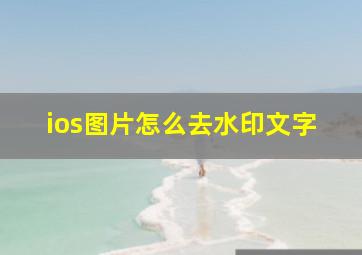 ios图片怎么去水印文字