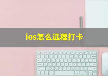 ios怎么远程打卡