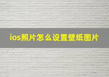 ios照片怎么设置壁纸图片