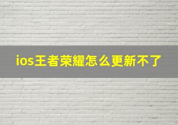 ios王者荣耀怎么更新不了