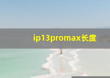 ip13promax长度