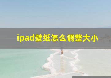 ipad壁纸怎么调整大小