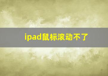 ipad鼠标滚动不了