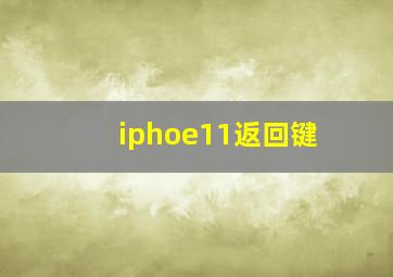 iphoe11返回键