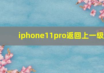 iphone11pro返回上一级