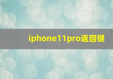 iphone11pro返回键