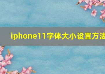 iphone11字体大小设置方法