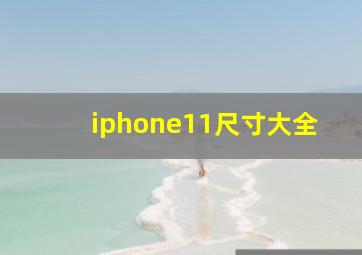 iphone11尺寸大全