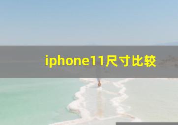 iphone11尺寸比较