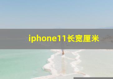 iphone11长宽厘米