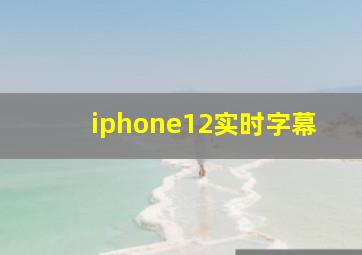 iphone12实时字幕