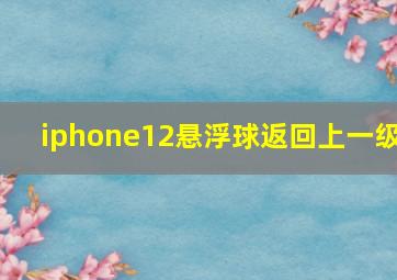 iphone12悬浮球返回上一级