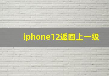 iphone12返回上一级