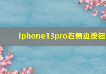 iphone13pro右侧边按钮