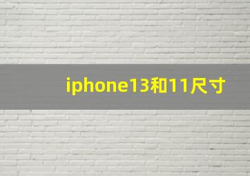 iphone13和11尺寸