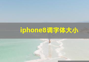 iphone8调字体大小