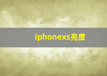 iphonexs亮度