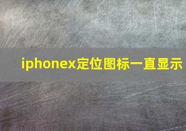 iphonex定位图标一直显示