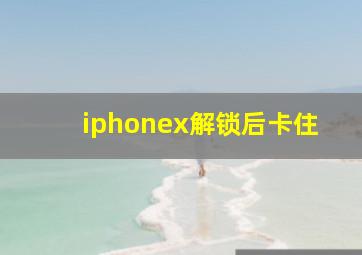 iphonex解锁后卡住