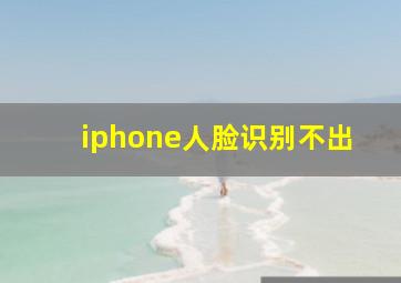 iphone人脸识别不出