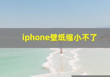 iphone壁纸缩小不了