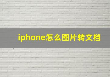 iphone怎么图片转文档